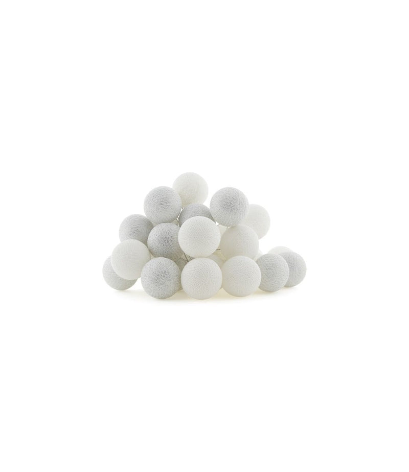Cotton Balls Sparkling Silver/White