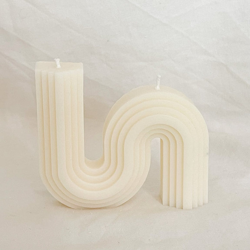 Wavy decorative candle
