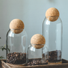 cork ball top glass jar set